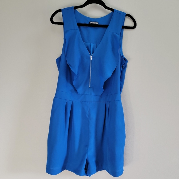 Express Pants - Express blue ruffled romper size 12